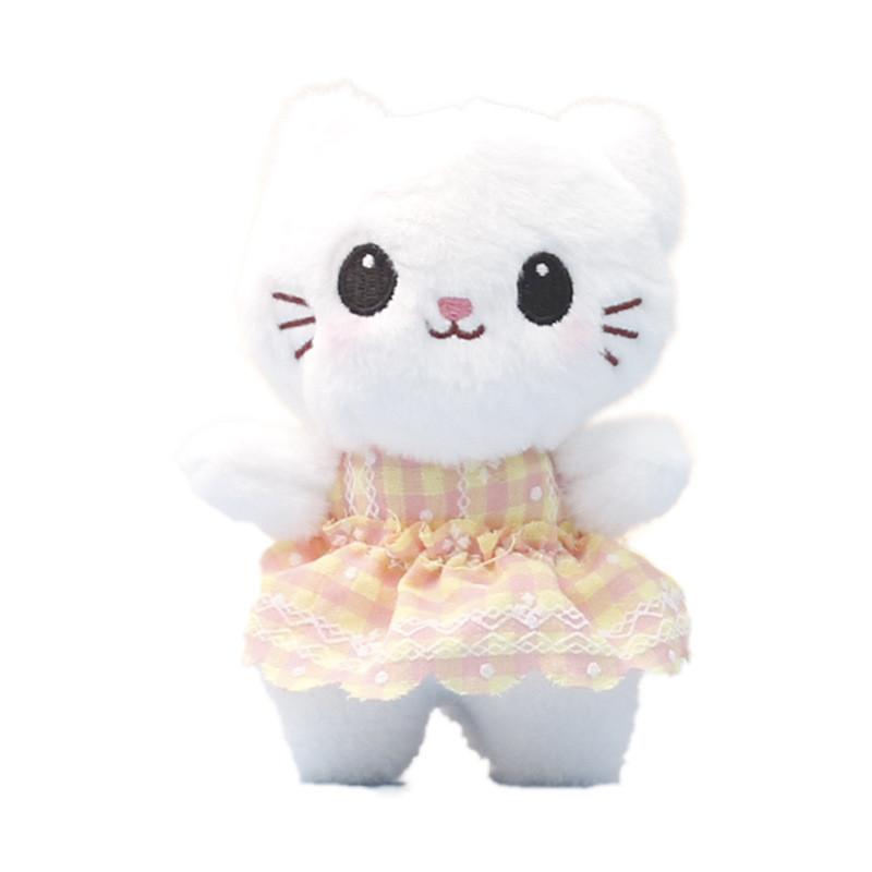 Cute Animal Plush Cat Keyring With Short Pile For Gift And Collection