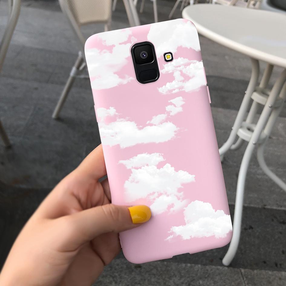 For Samsung Galaxy A6 2018 Case SM-A600F Cute Sunflower Astronaut Phone Cover For Samsung A6 Plus 2018 A6Plus A6+ SM-A605F Coque