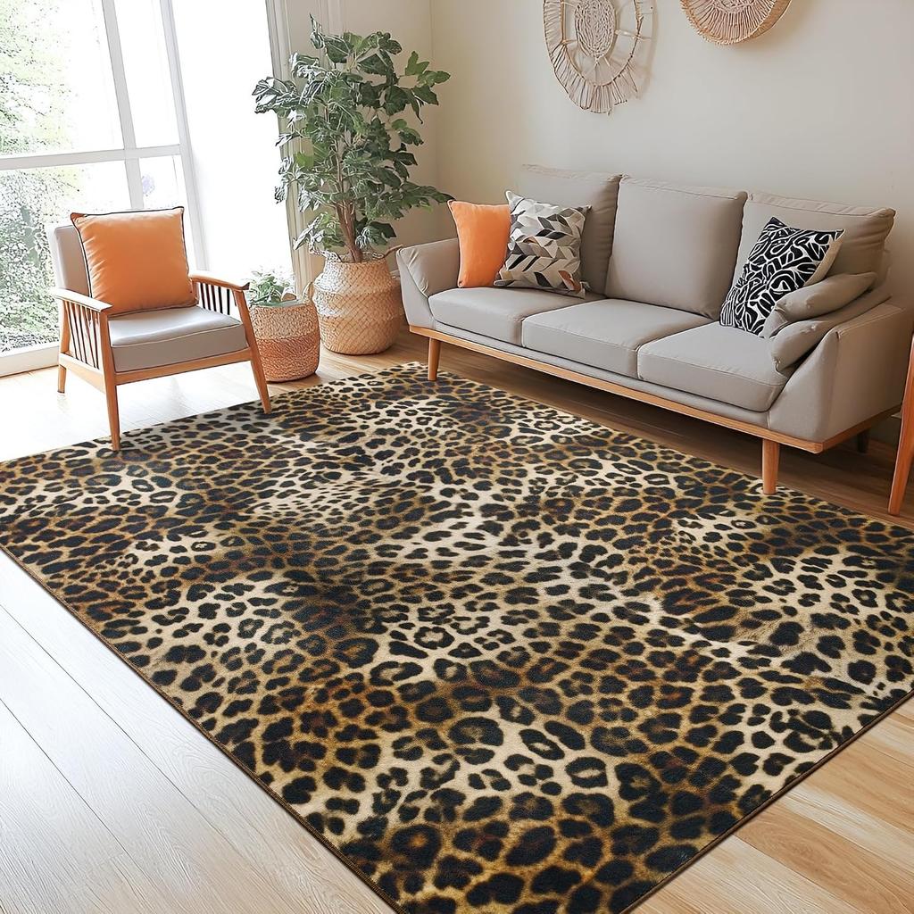 Animal Print Living Room Large Area Rug Light Luxury Advanced Home Decoration Mats Non-slip Mat Bedroom Carpet Printed Rugs