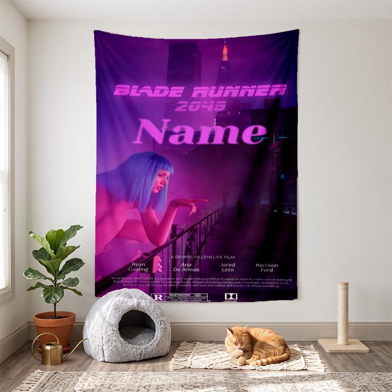 Blade Runner (1) Customizable Name Decorative Wall Tapestry Ideal Choice for Wall Decor In Bedrooms Living Rooms Dorms and Home