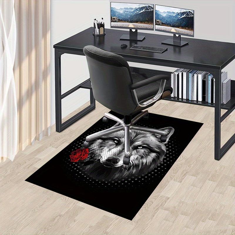 

1pc Wolf Rose Themed Rug for Home Decor, Non-slip Office Carpet, Chair mat, Outdoor Mat, Christmas and Halloween gifts-0731053 60cm by 90cm