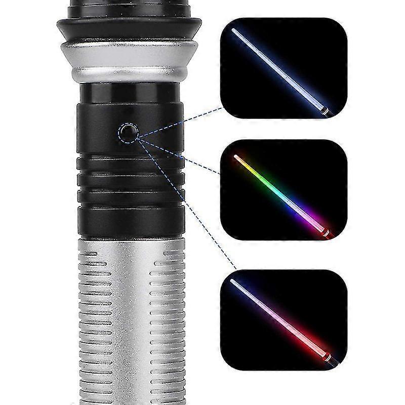 2pcs Star Wars Laser Sword Induction Color Changing Laser Sword Hair Lightsaber Suit Seven Color Switching
