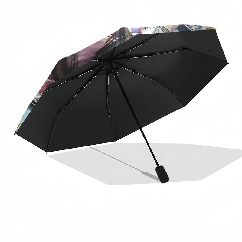 1pc My Hero Academia Boku No Hero Academia Outdoor Umbrella Automatic Opening and Closing Umbrella Portable Three-Fold Design with 8 Iron Ribs Suitabl