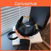 Street Style Pu Chain Moon Bag With Zipper Closure For Daily Use