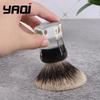 YAQI 24mm Two Band Badger Hair Clear Handle Beard Brush Men Wet Shaving Brush