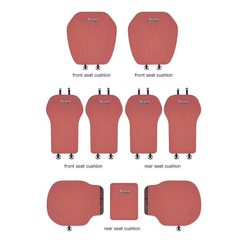 Car Rear Front Seat Cover Anti-slip Pad Protect Mat Ice Silk Cushion For Jeep Wrangler Rubicon Renegade Compass Grand Cherokee