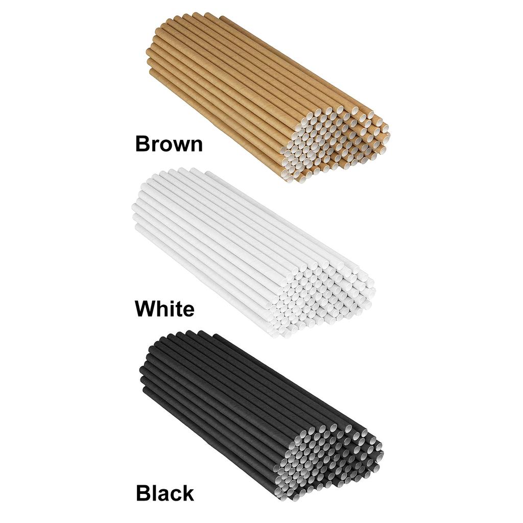 100 Pcs Drinking Straws 7.75 in Long Disposable Straws for Smoothies Tumblers Cocktail MilkShake for Coffee House Diner Or Home