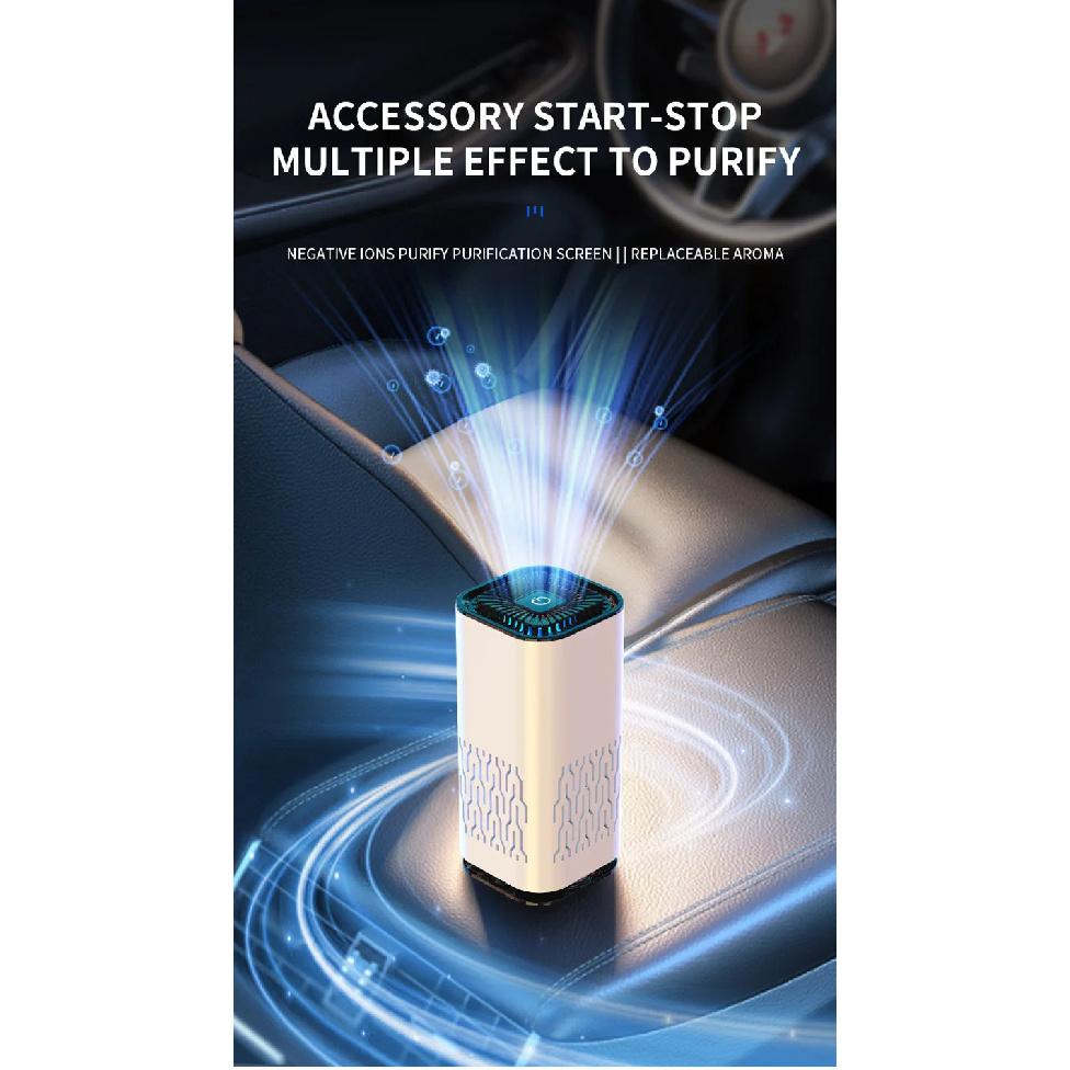 Portable Electric Desktop Air Purifier For Cars Small Households Negative Ion Odor Formaldehyde Mini Usb Hepa Ionic Air Purifier