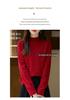 Women's Marled Wool Sweater - Thickened Half-High Neck, Basketweave Loose Pullover, Lazy Style Base Layer Top