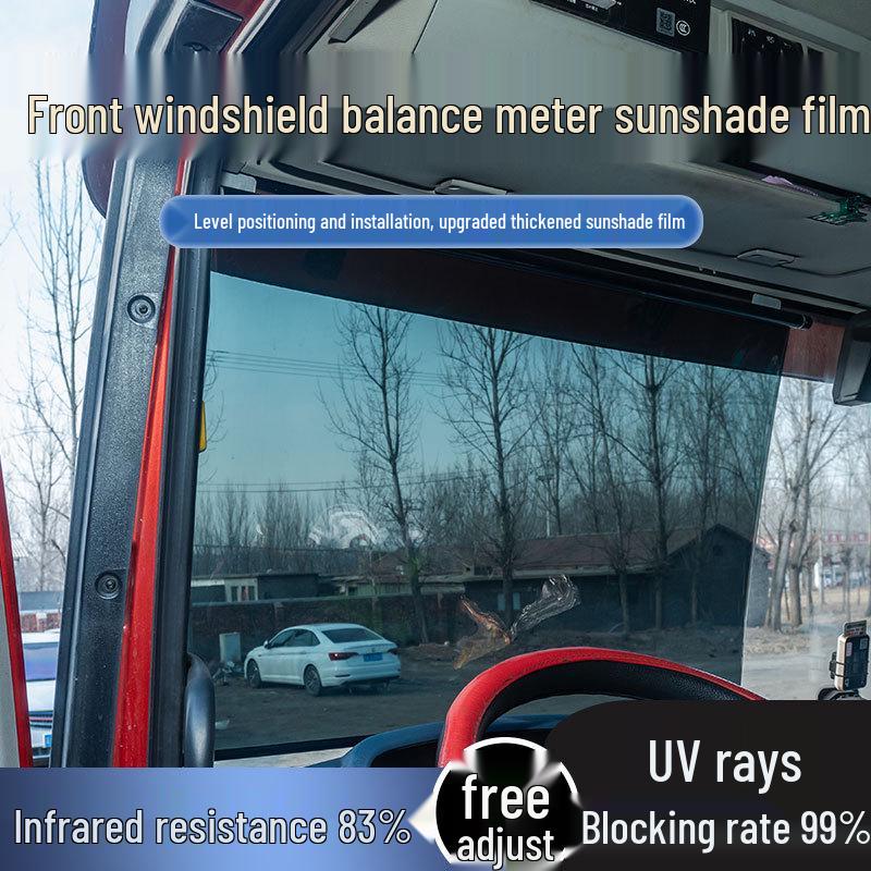 Retractable Truck Windshield Sunshade with Suction Cups Thickened 40x75 cm