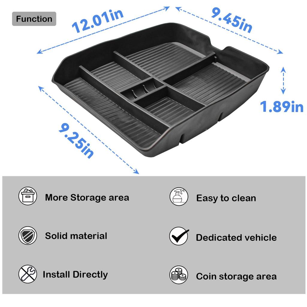 Sixthsmoy Compatible with 2026 Hyundai Palisade Center Console Lower Tray Organizer Floor Center Console Storage Box Accessories