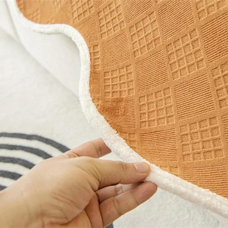 Nordic Solid Color Sofa Cover for Living Room Non-Slip Thick Plush Couch Cushion Mat Corner Sofa Cover Sofas Towel Home Decor