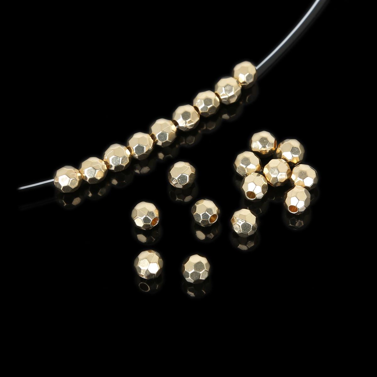 

100-500 шт. акриловые бусины-разделители CCB с граненой геометрией для изготовления ювелирных изделий, браслетов «сделай сам», ожерелья 6mm 300cps золотой