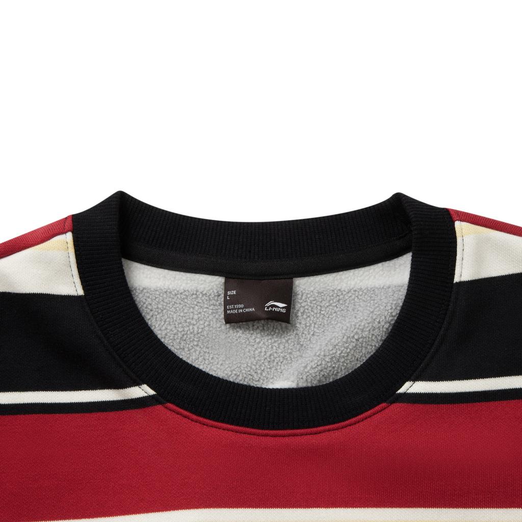 Li Ning Sports Lifestyle Series Color Block Striped Couple Sweatshirt Unisex Sweatshirt AWDVD31-10