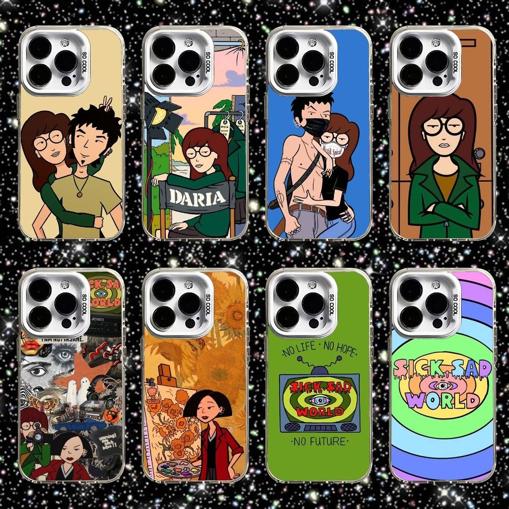 D-Daria Phone Case For iPhone 16,15,14,13,12,11,Pro,XS,Max,Plus,Mini,SE White Candy Matte Shockproof Cover