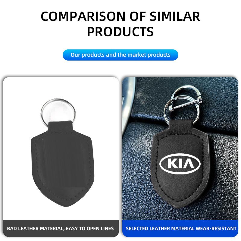 For KIA Fashion Leather Car Keychain Retro Style Keyrings Accessories Cerato Proceed Venga Stonic Picanto Sorento Stinger Mewf00