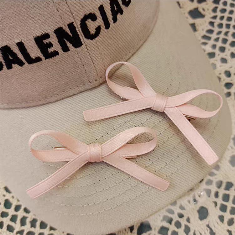 Cute Pink Bow Hair Clip for Women's Bangs and Side Hair