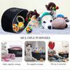 Pet Toy Storage Basket with Handle. Handmade Weaving with Dog Paw Prints. Can Also Store Children's Toys and Miscellaneous Items