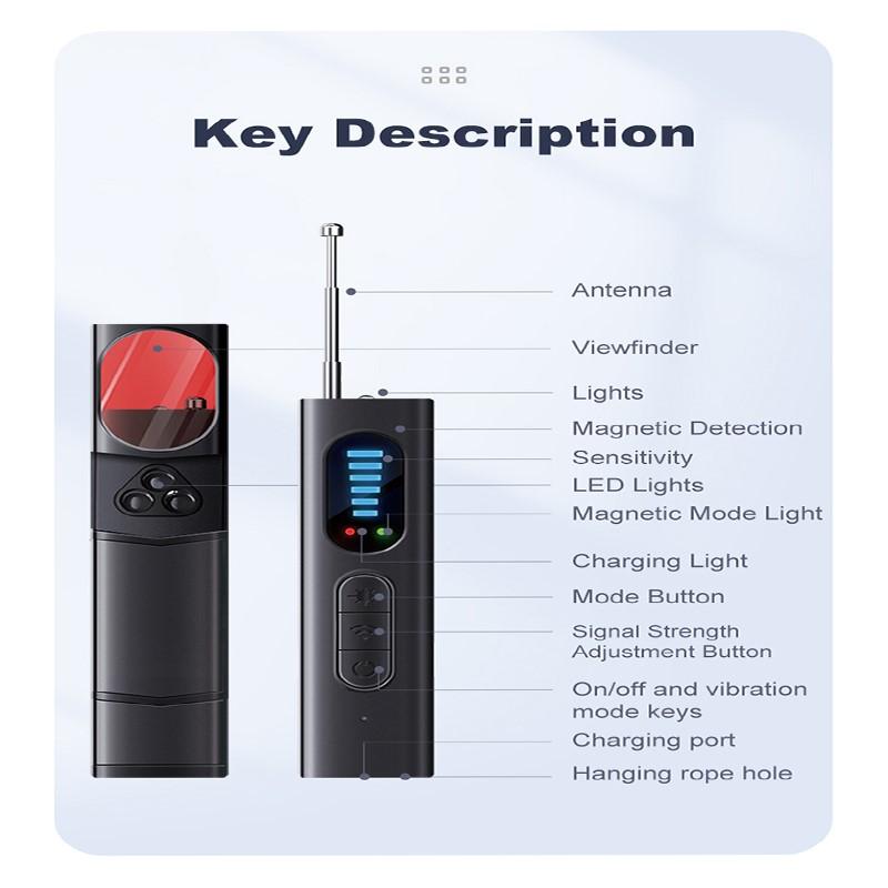 Versteckte Kamera Detektor Anti-Spionage Auto GPS Tracker Abhörgerät Wanze RF Signal Scanner Gadget Sicherheitsschutz Anti-Ortung