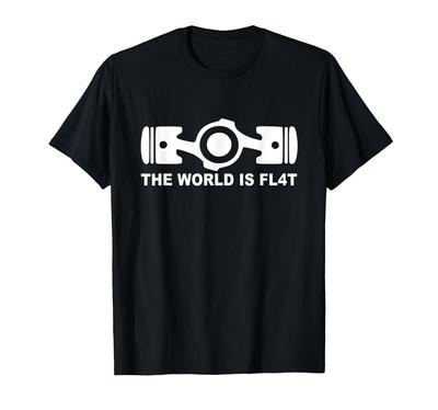 The World Is Auto Racing Motorsports Flat, T-Shirt