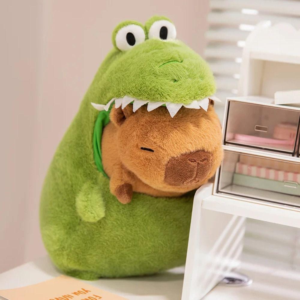 30/40cm Crocodile Capybara Plush Toy Cartoon Capybara Green Crocodile Doll  Birthday Gift