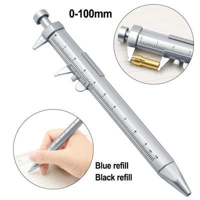 Multifunktionsskjutmått penna Kulpenn 0,5 mm kulspetspenna Gelbläck Skjutmått Rullpenna Kreativitet Kontorsmaterial