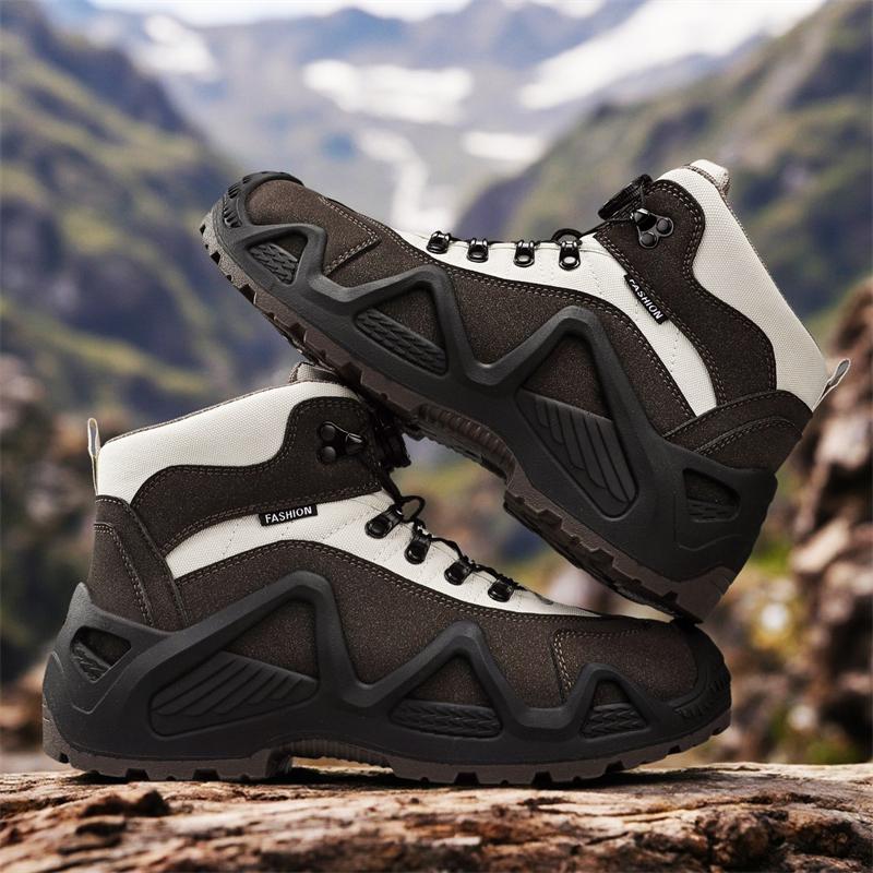 Men Tactical Boots with Straps for Combat Training Waterproof Straps Breathable Outdoor Hiking Multifunctional Motorcycle Shoes