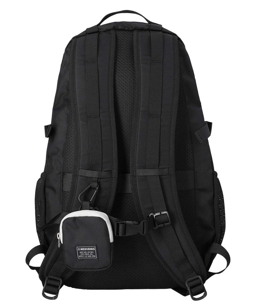 Neikidnis Carabiner Mesh Backpack Ripstop Black