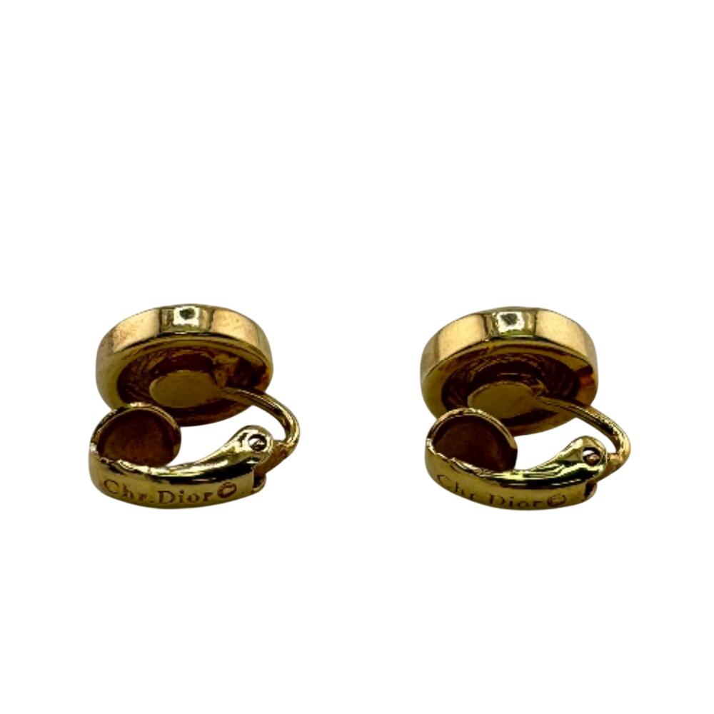 Christian Dior For both ears Round Gold Plated Earring gold Gold Plated Women Used