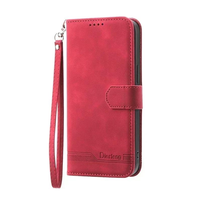 For OnePlus Nord 4 Case Leather Wallet Funda for One Plus Nord4 3 2T Cover for Oneplus Nord CE3 CE4 Lite Magnet Flip Phone Case Nord 4 красный