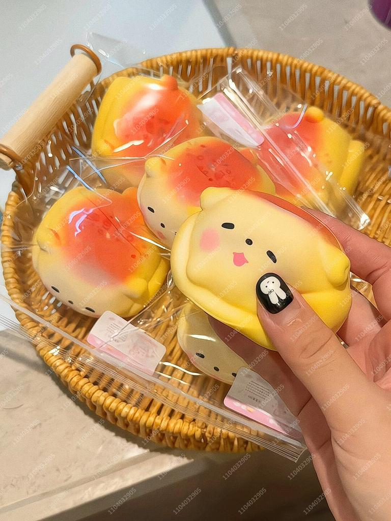 Cute Puppy Bun Stress Ball Animal & Food-Shaped Squeeze Ball Crunchy Block-Filled Squishy Asmr Anti Stress Fidget Toy For Adult