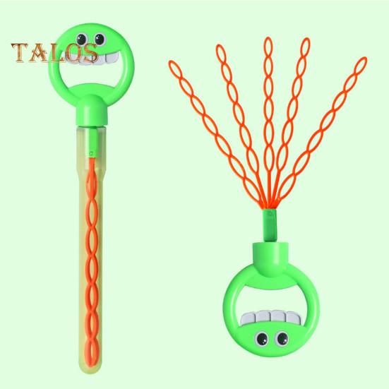 Máquina de bolhas de rosto sorridente de 32 furos, fabricante de bolhas românticas com pacotes de concentrado, máquina de sopro de bolhas, brinquedo para crianças e adultos