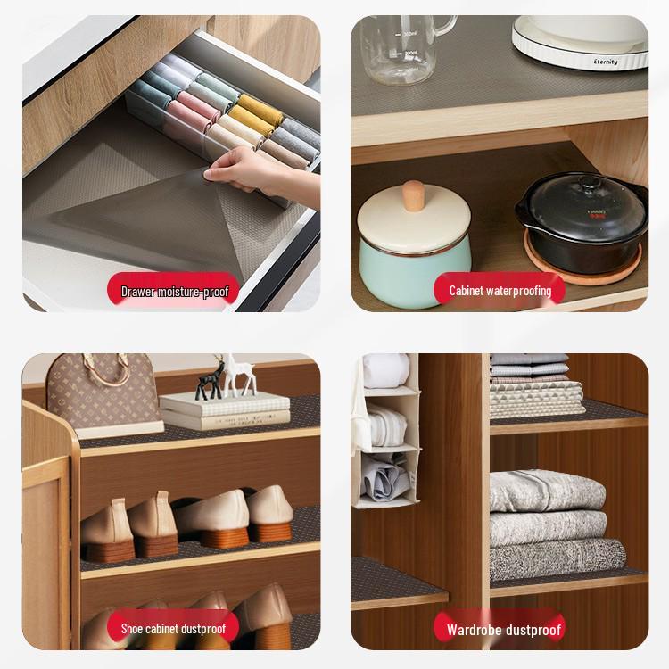Japanese-Style Waterproof Drawer Liner: Oilproof, Moistureproof, Thickened Mat for Cabinets and Countertops.