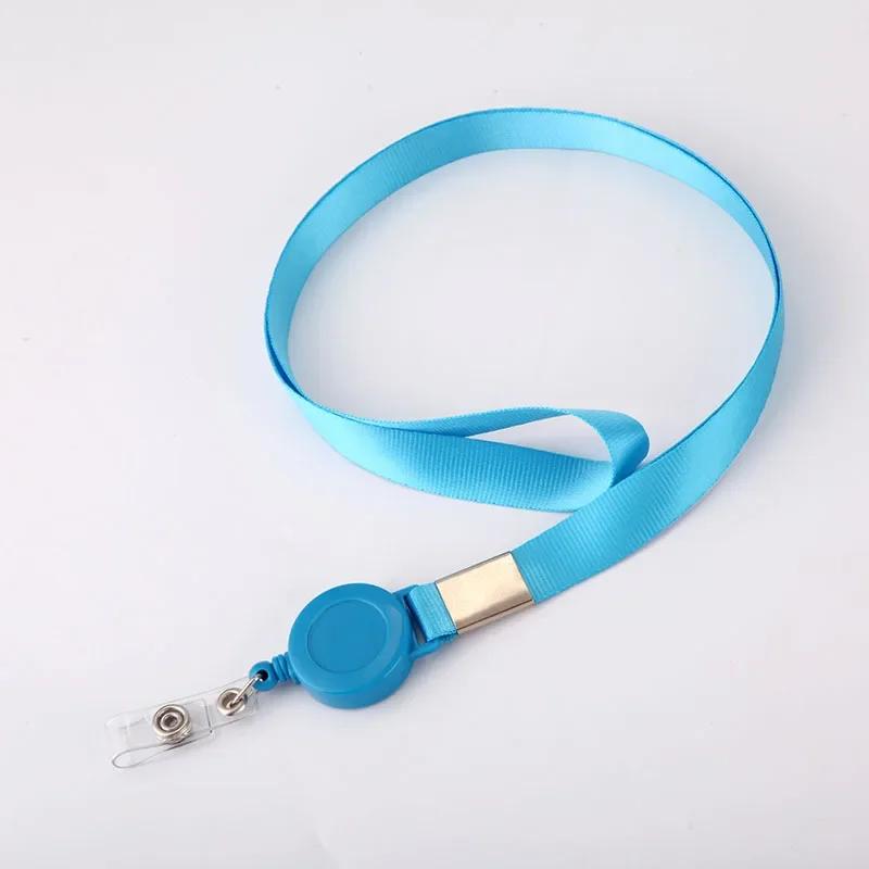 1pcs Work Badge Holder Card ID Holders Metal Business Credit Card Holder Clip Neck Strap Lanyard Aluminum Alloy Card Cover Case