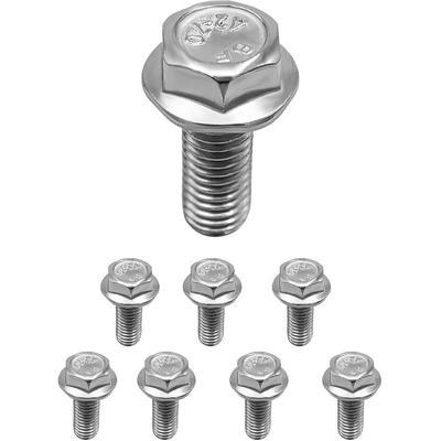 8PCS Car Top Front Skid Plate Bolts, 304 Stainless Steel 12mm Hex Head Auto Skid Plate Bolts, Car Accessories Replacement for 4Runner FJ Cruiser Land