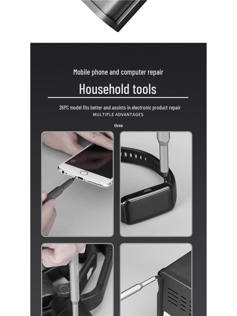 Delixi  Screwdriver Set for PC & Mobile Repair - Multifunctional Small Tools for Computers & Phones