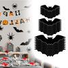 LED Lighted Bat Stickers Removable Glow Wall Stickers Battery Powered Halloween Spider Atmosphere Lamp for Stairs Bedroom Window