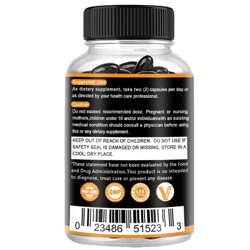 Bcuelov Panax Ginseng Nahrungsergänzungsmittel 2800mg Extra Stärke, mit Ginkgo Biloba, Ashwagandha, Rote Bete, Grünem Tee, 120 Kapseln