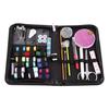 Kit de Costura Portátil, Estojo de Couro PU com Ferramentas Essenciais Incluindo Linhas Agulhas Tesouras e Fita Métrica, Viagem Casa Artesanato Reparo de Roupas