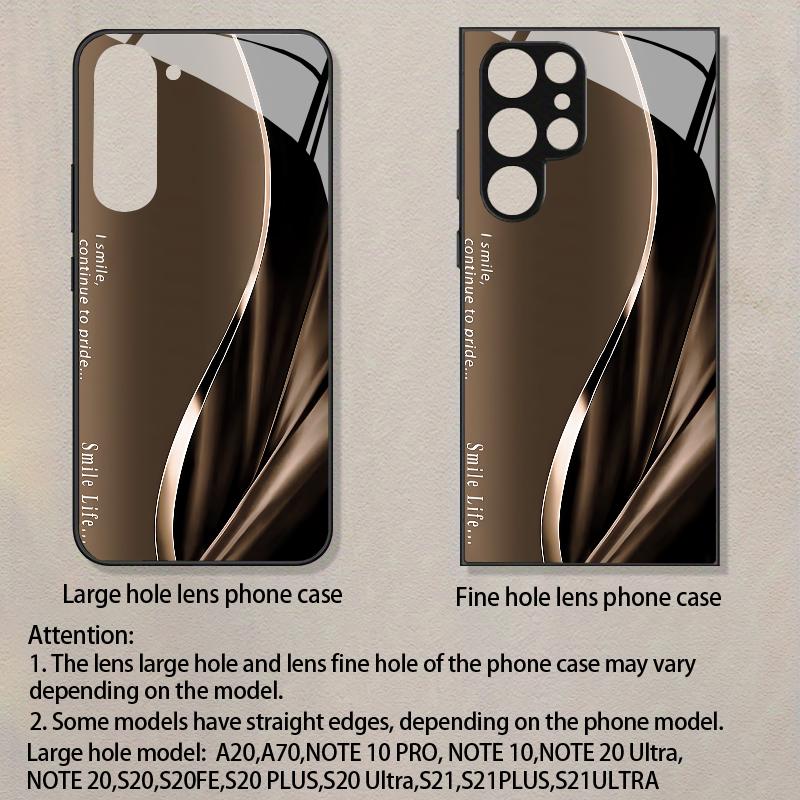 Caramel Satin Pattern 2D Phone Case for Samsung S26 S25 S24 S23 S22 S21 S20 A56 A36 A16 Tempered Glass Protective Cover