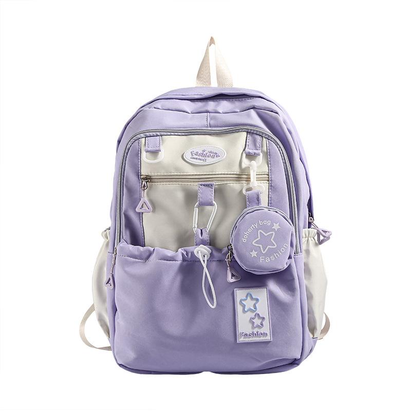 Schoolbag backpack women's 1011 new cute girl schoolbag Korean version junior high school high school students large capacity high value backpack
