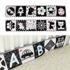 Baby Book Black and White Books For Newborn Babies Bed Crib Bumper Sensory Cloth Book Montessori High Contrast Baby Toys 0-12 M