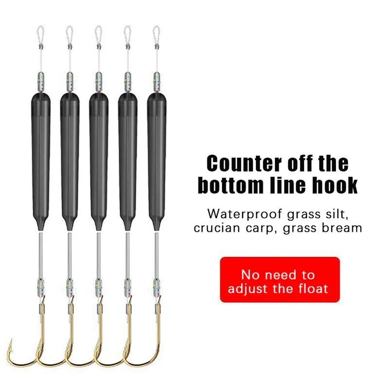 1Pcs High Carbon Steel Silver Anti-separation Base Fishing Hook Double Hook For Fishing Live Bait With Double Bait Keeper Barbs