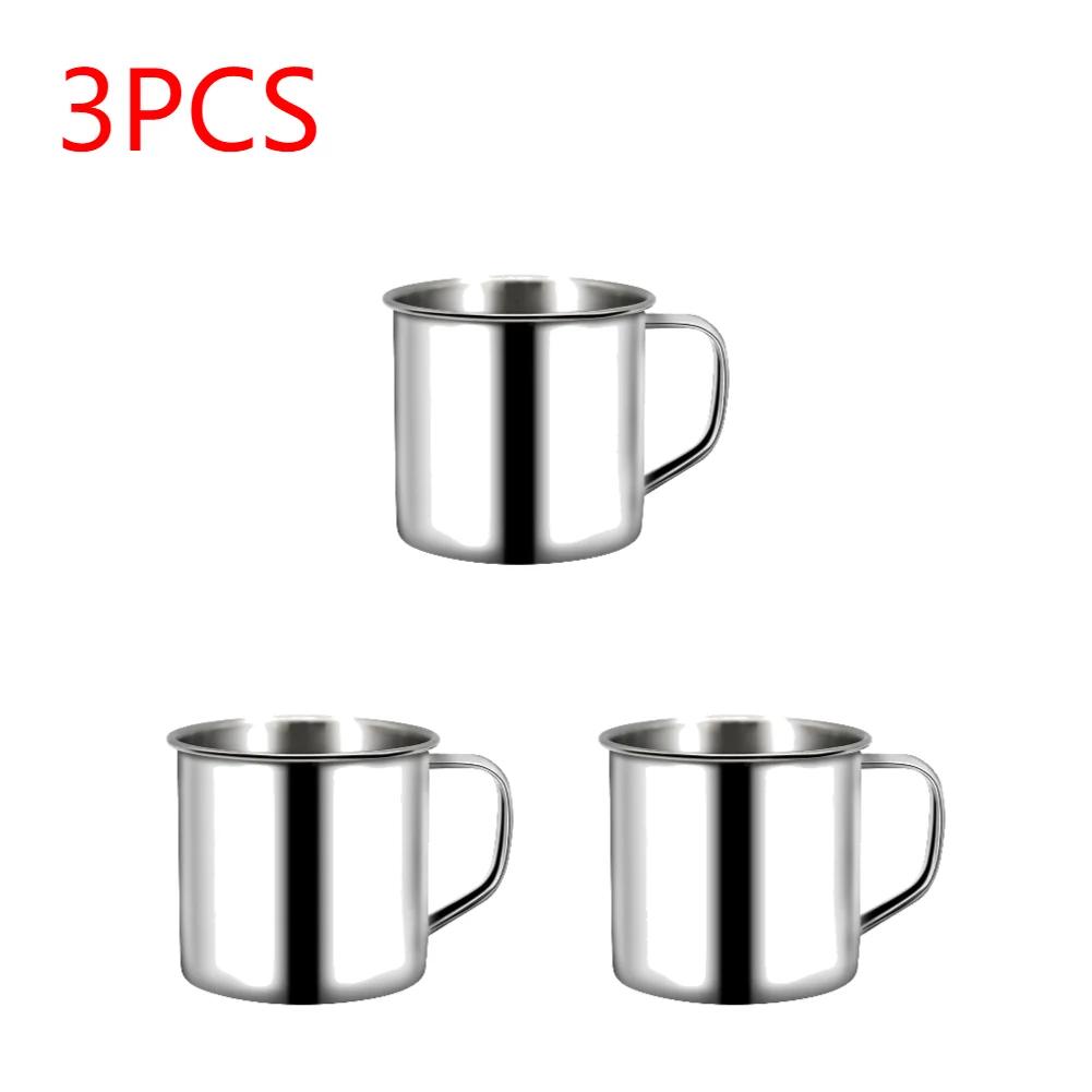 1-5pcs 200ML Childrens Water Cup Stainless Steel Portable Mug Camping Travel Mug Metal Coffee Tea Cup Mug Milk Tumbler Water Mug