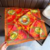 New Simulated Silk Printing Silk Scarf Square Scarf High-end Shawl Sunscreen Neck Professional Scarf Headscarf Scarf