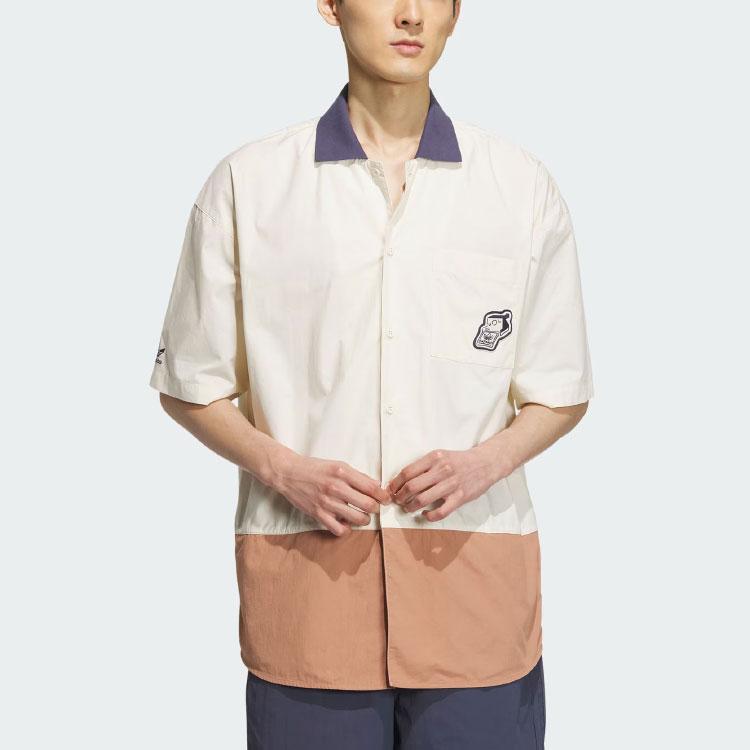 Adidas Originals X Yu Nagaba SS23 Camisa de Manga Larga con Estampado de Logotipo y Empalme para Hombre Tops Blanco IS0634