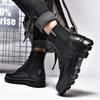 Mens Non-Slip Hiking Boot High Quality Casual Shoes All-match Men's Motorcycle Boots Genuine Leather Men's Boots Plus Size 38-47