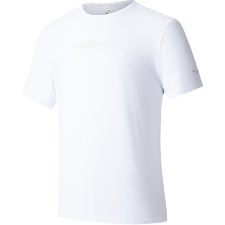 

Anta Comfortable Simple Quick-Dry Sports Crew Neck Pullover Short Sleeve T-Shirt Men Tops Pure-White 152525111-1 S