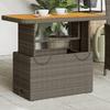 VidaXL Garden Table, Coffee Table, Dining Table, Patio Furniture Courtyard Balcony Outdoor, Grey Wicker and 368276.
