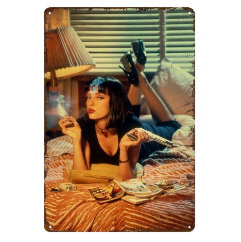Pulp Fiction Uma Thurman Movie Metal Poster Tin Sign xcm  aluminum 20x30cm